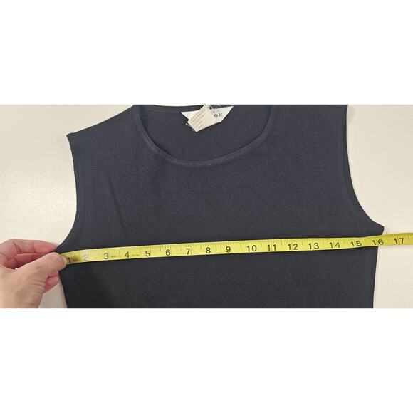 Misook executive proffesional black XXSP XXS PETITE sleevless layering top - Picture 7 of 8